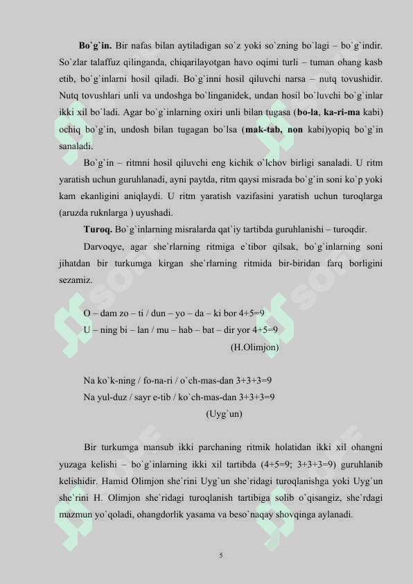 Badiiy asarda ritmBadiiy asarda ritm 5