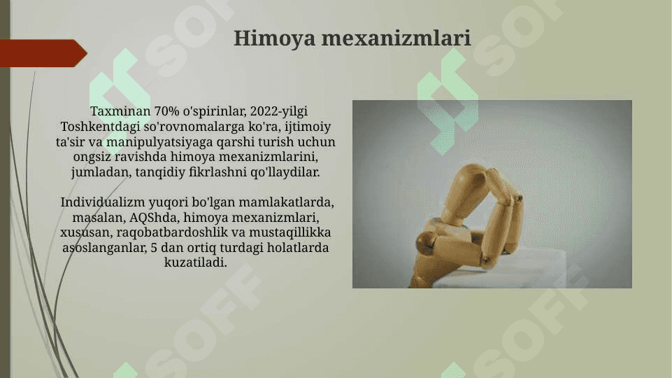 Ijtimoiy ta'sir va manipulatsiya. Psixologik mexonizmlar 6