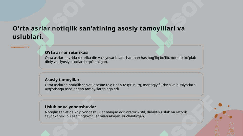 O'rta asrlar va yangi davrda G'arbda notiqlik san'ati rivoji 3