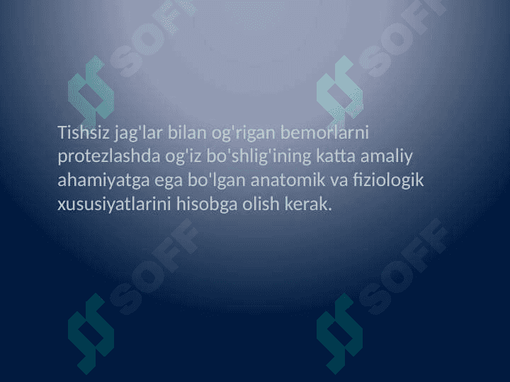 Protezlashga bog'liq tish jag' tiziming anatomik va fiziologik hususiyatlari. Протезлашга боғлик тиш-жағ тизимининг анатомик ва физиологик хусусиятлари 2