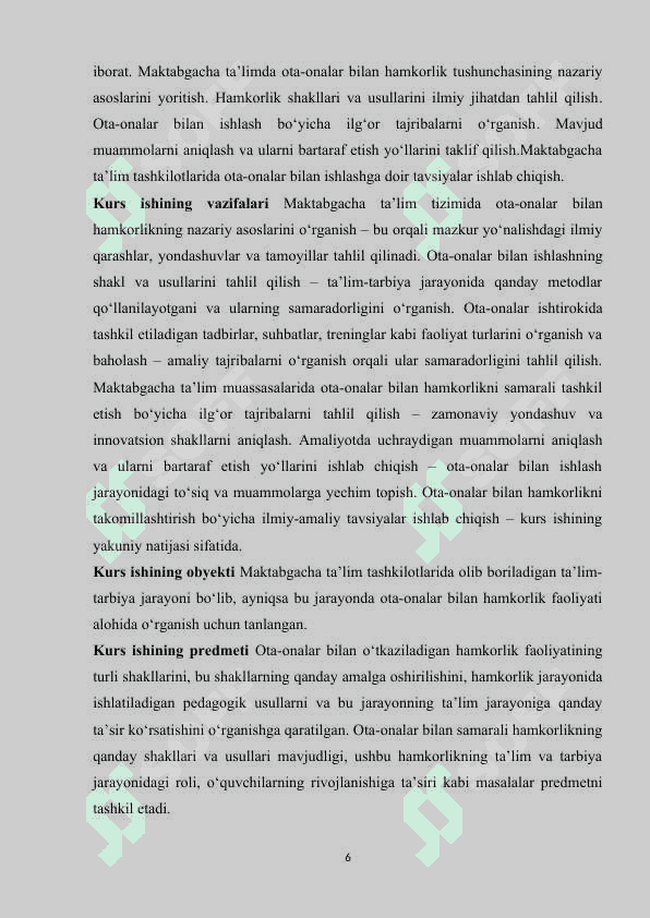 Maktabgacha ta’lim tashkilotining ota-onalar bilan hamkorligidagi ishining mazmuni,shakl va usullari k.docx 6