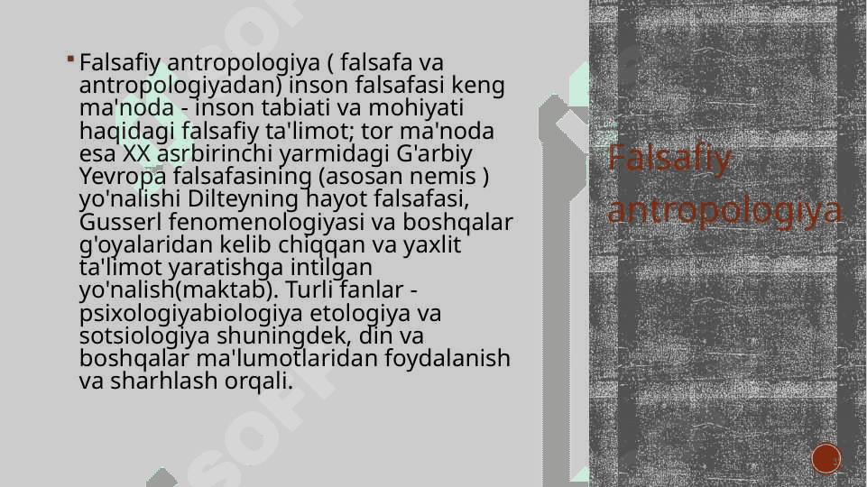 Inson falsafasi (Falsafiy antrapologiya) 3