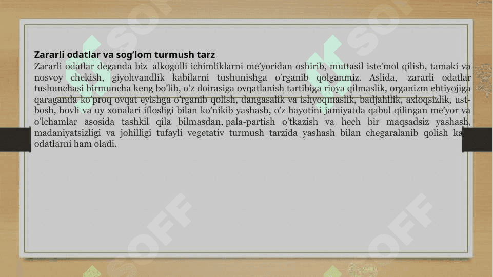 ZARARLI ODARLAR. AVITAMINOZ, GIPOVITAMINOZ 2