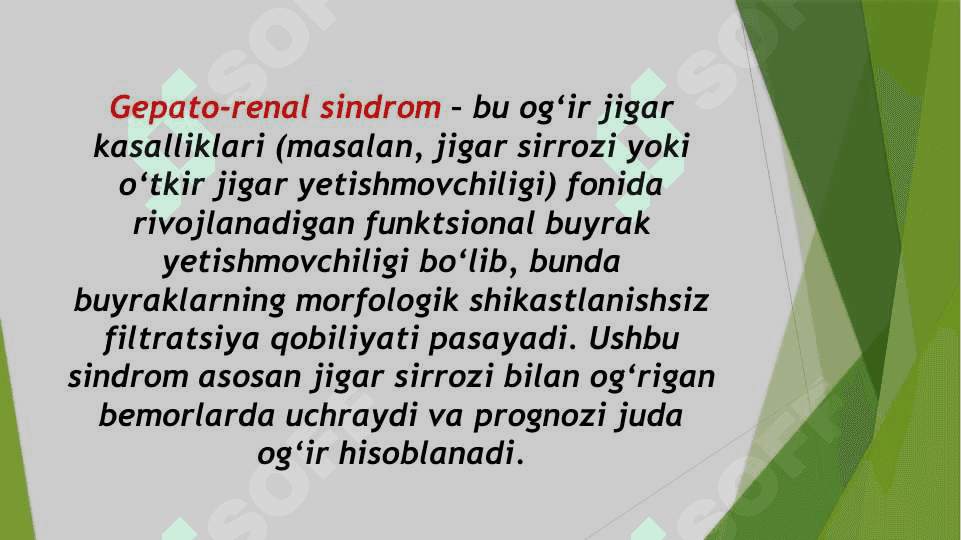 Essensial gipertoniya patogenezining zamonaviy aspektlari. Gepato – renal sindrom 8