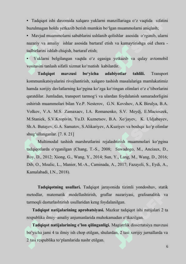 O‘ZBEKISTON TRANSPORT LOGISTIKASINING HOZIRGI HOLATI VA RIVOJLANISH ISTIQBOLLARI TAHLILI 4