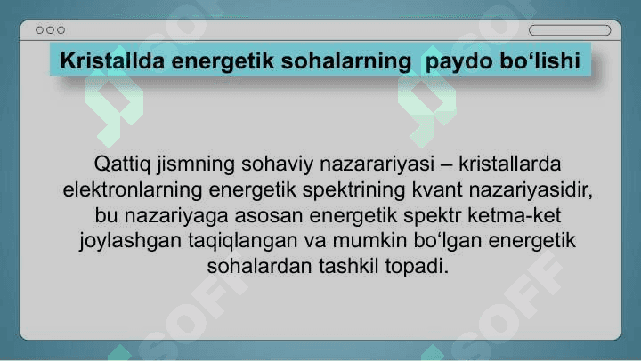 Energetik sohalar boʻyicha elektronlarning taqsimoti 3