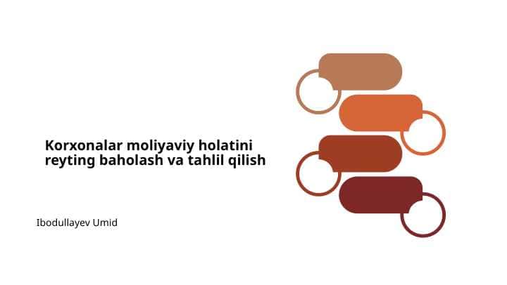 Korxonalar moliyaviy holatini reyting baholash va tahlil qilish