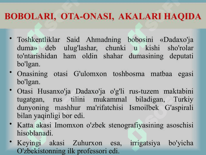 Said Ahmad Ufq romani asosida slaydlar 4