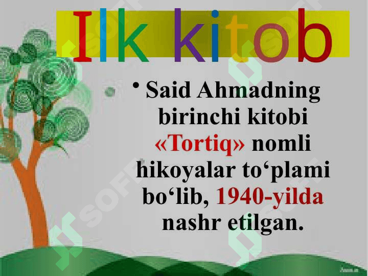 Said Ahmad Ufq romani asosida slaydlar 8