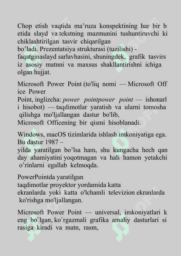 Power Point dasturida taqdimotlarni yaratish 4