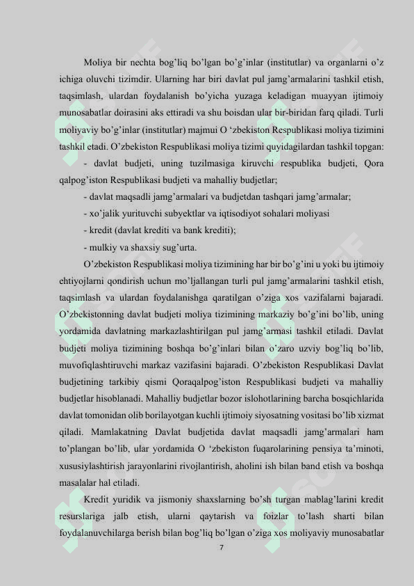 O’zbekiston Respublikasi Davlat budjeti 7