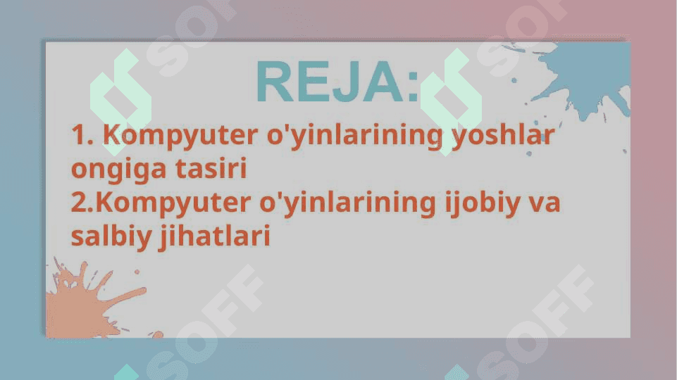 KOMPYUTER O'YINLARI-MANQURTLIK VOSITASI 2