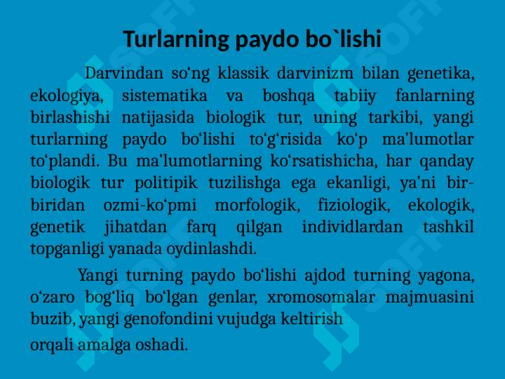 TURLARNING PAYDO BO`LISHI 6