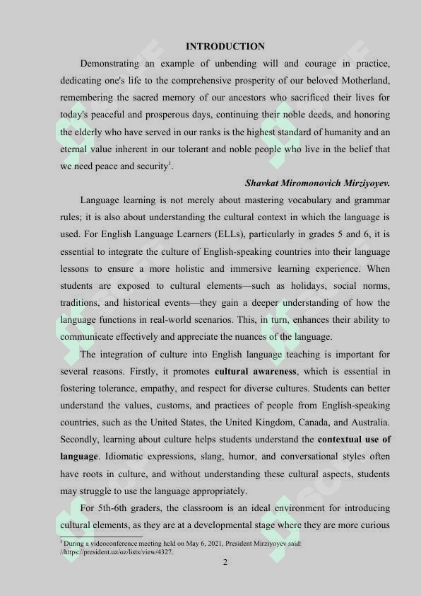 Integrating english speaking culture into language lessons for 5-6 th grade learners 2