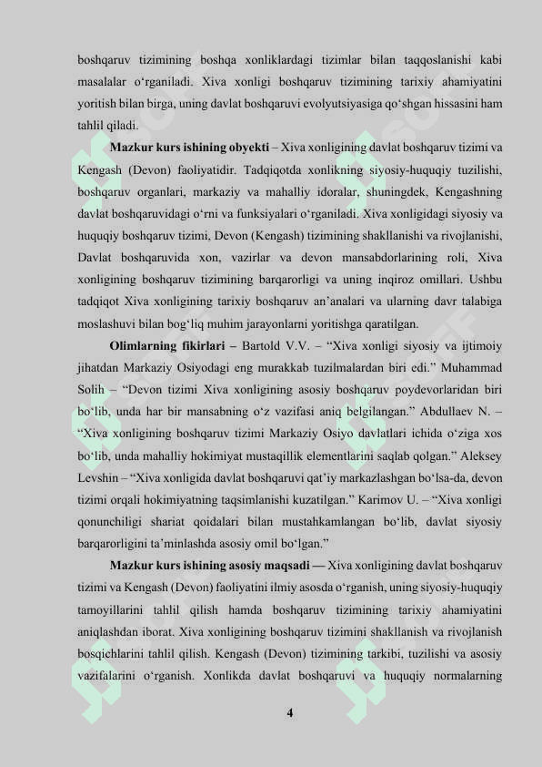 Xiva xonligida davlat boshqaruvi tizimi  va Kengash(Devon) faoliyati 4