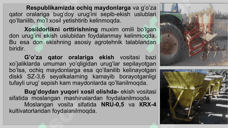 QISHLOQ XO‘JALIK EKINLARINI EKISH USULLARI 6
