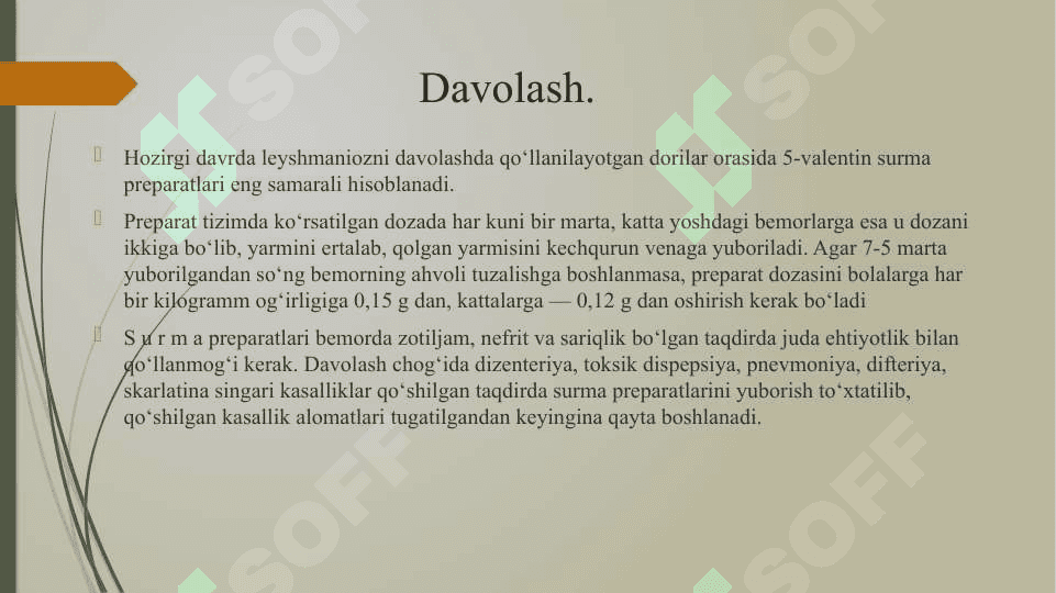 VISSERAL LEYSHMANIOZ 8