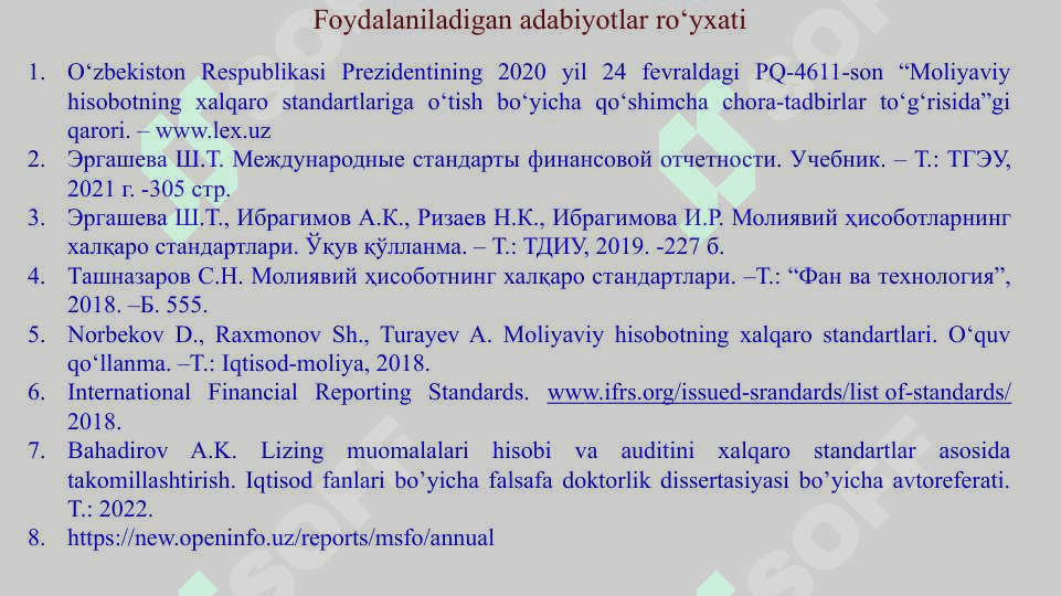 MOLIYAVIY HOLAT TO’G’RISIDAGI hisobot 2