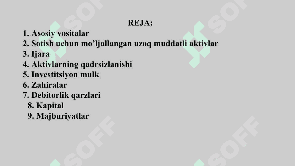 MOLIYAVIY HOLAT TO’G’RISIDAGI hisobot 3