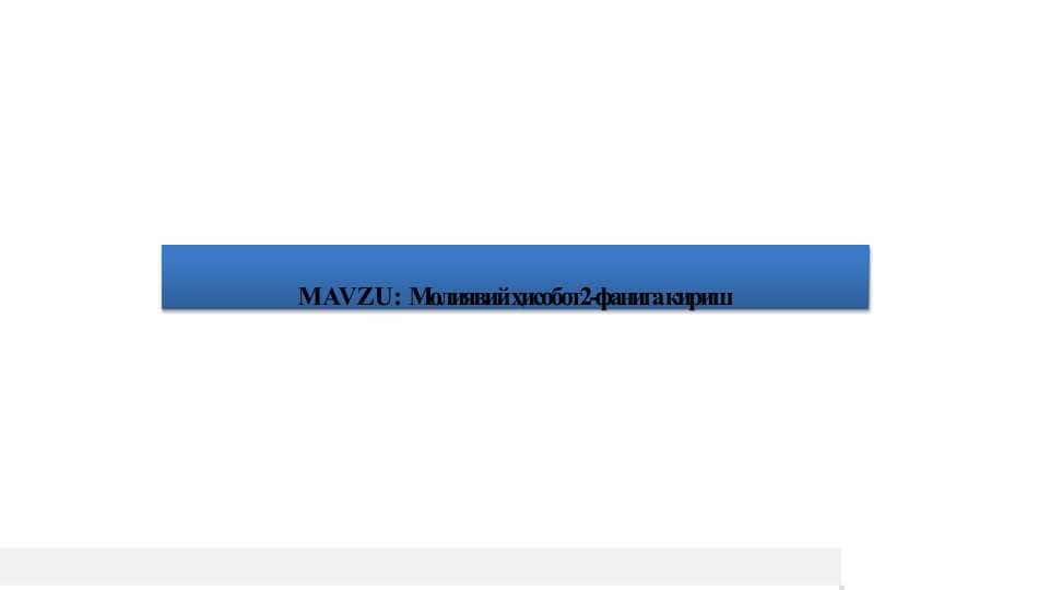 moliyaviy xisobot
