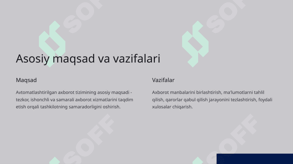 Avtomatlashtirilgan axborot tizimini yaratish va rivojlantirishning zamonaviy tendensiyasi va omillari 4