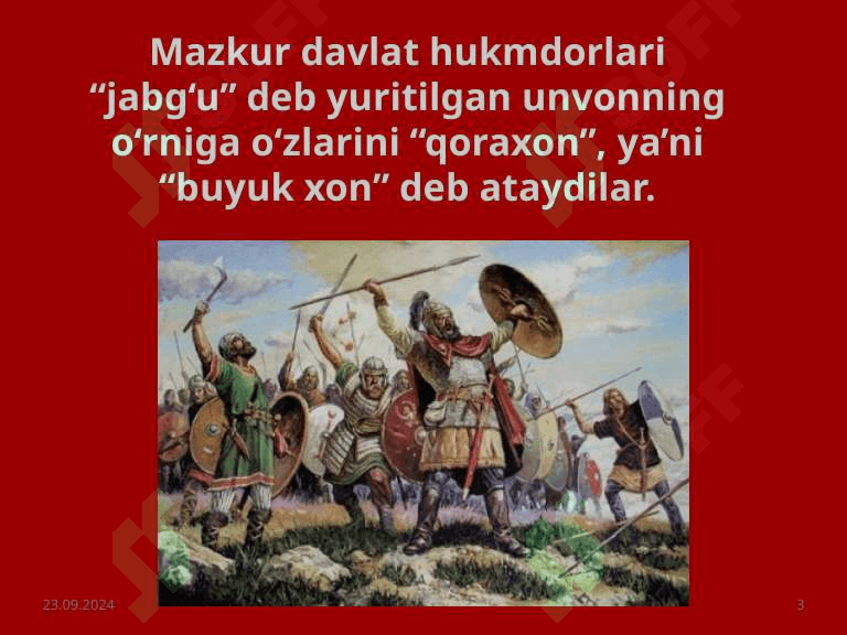 Qoraxoniyalar davlatining tashkil topishi . 3
