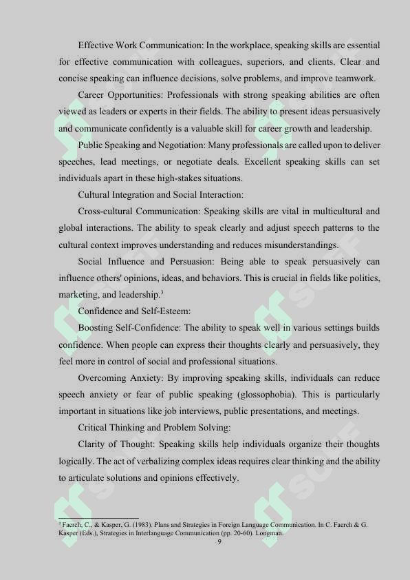 COMMUNICATION STRATEGIES USED BY EFL STUDENTS IN IMPROVING SPEAKING SKILL. 8