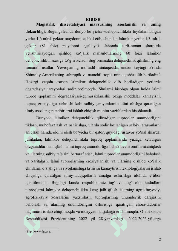 Lalmi tuproqlar sifatini baholashning hozirgi holati 2