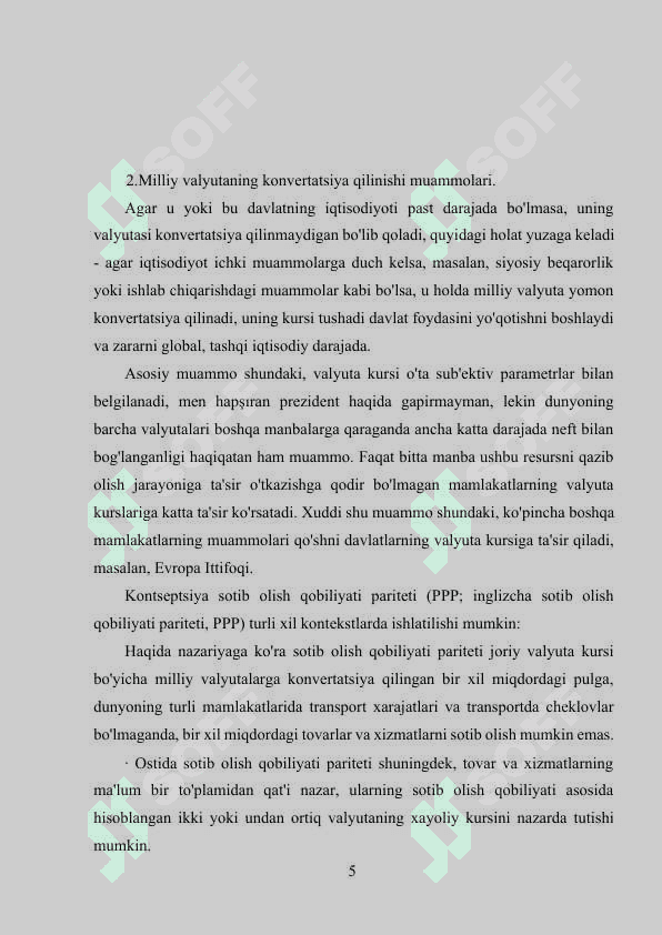 Kichik ochiq iqtisodiyot modeli 5
