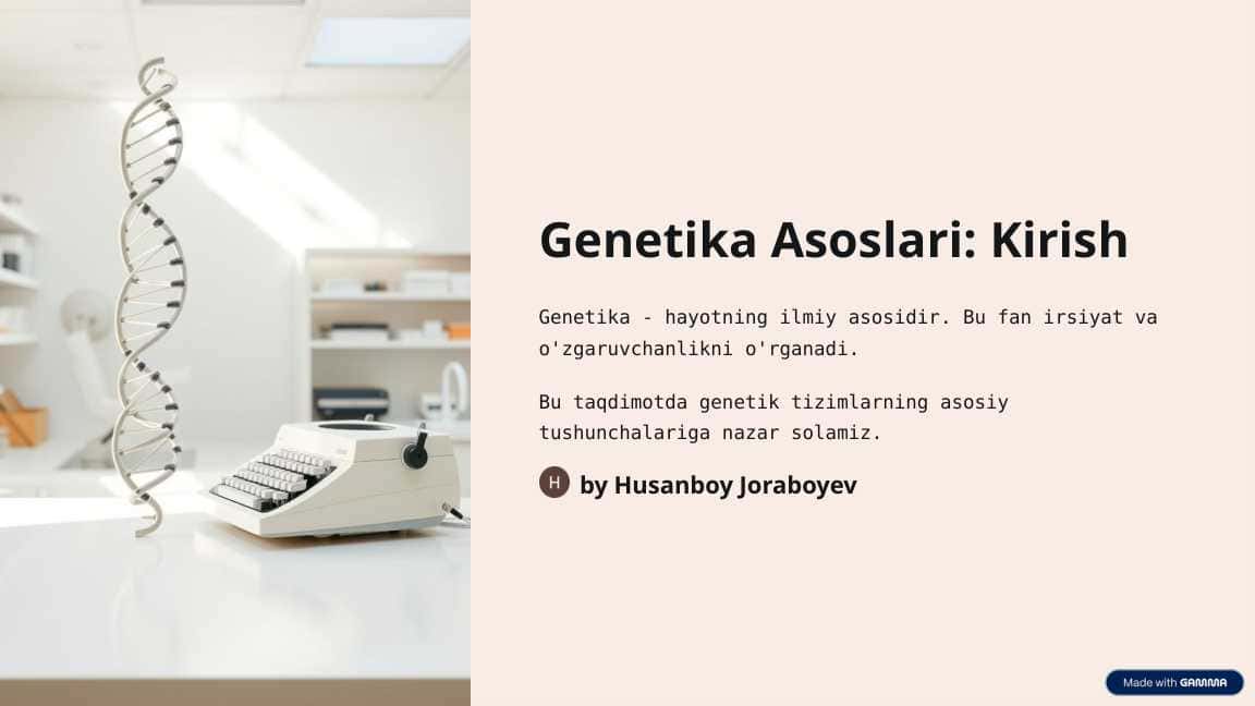 Genetika asoslari 1