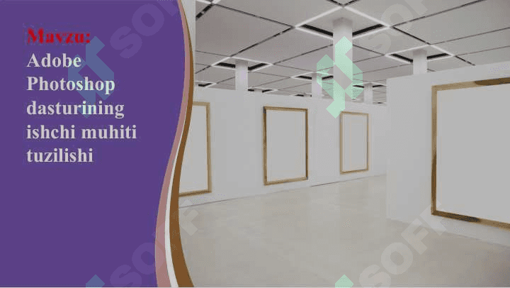 Adobe Photoshop dasturining ishchi muhiti tuzilishi 2