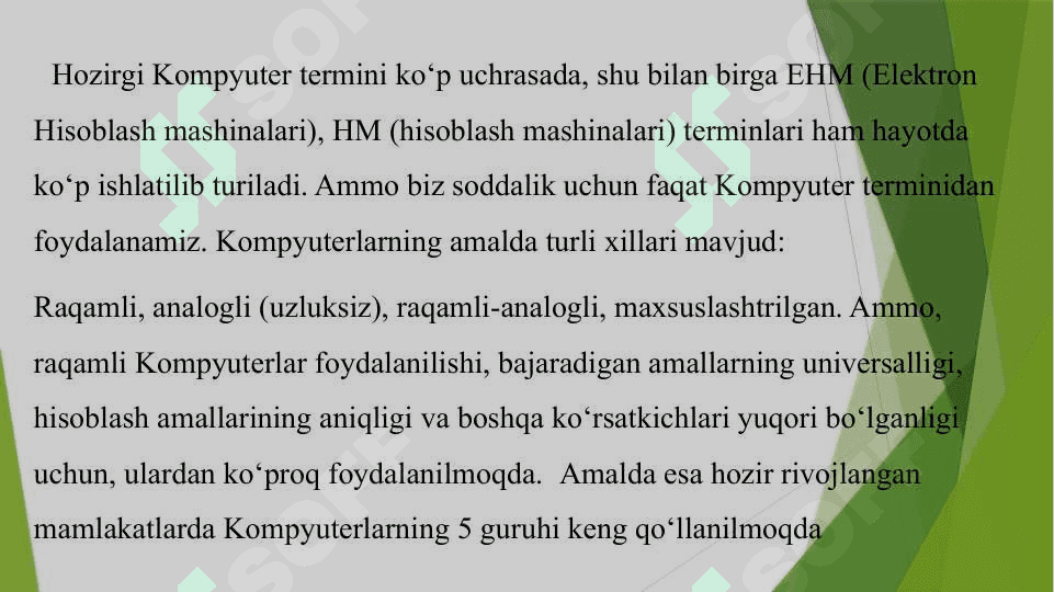 Axborot texnologiyalar ta’minoti. Texnik ta’minot, dasturiy ta’minot 7