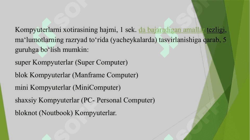 Axborot texnologiyalar ta’minoti. Texnik ta’minot, dasturiy ta’minot 8