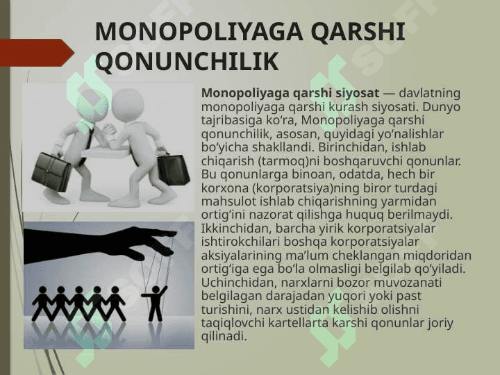 ANTIMONOPOL QONUNCHILIK VA MONOPOLIYA ULARNI TARTIBGA SOLISH 3