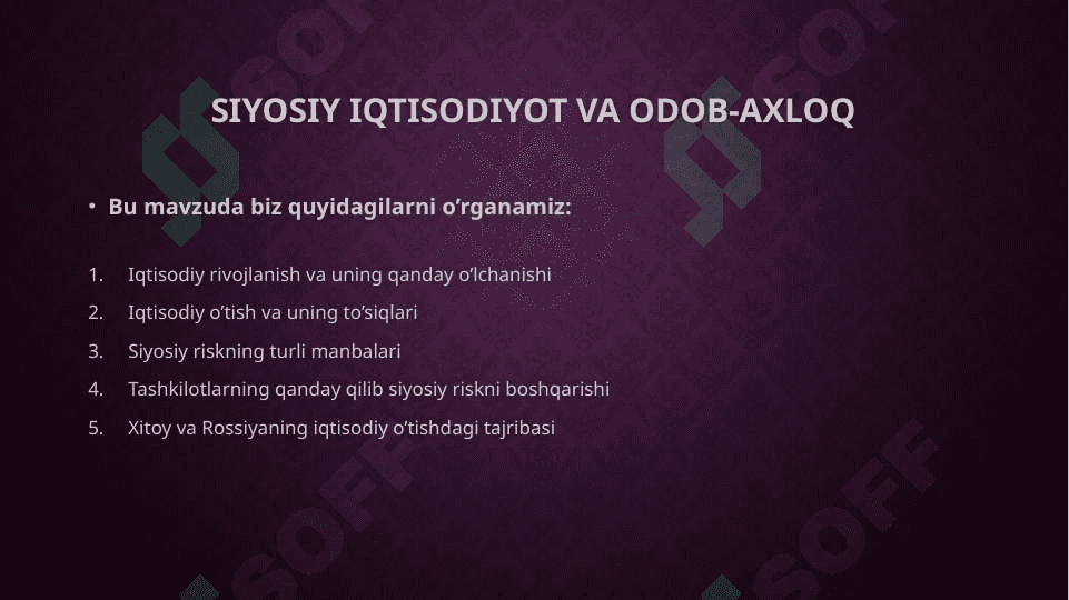Mamlakatlarning iqtisodiy rivojlanishi 2