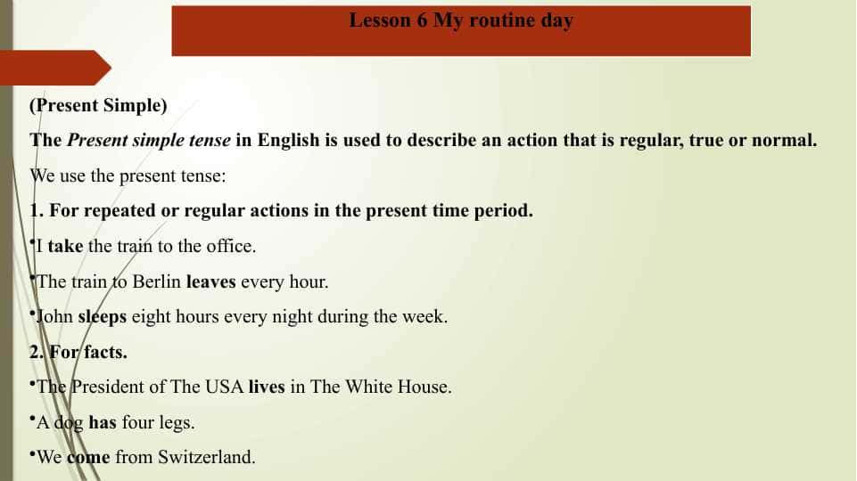 My routine day