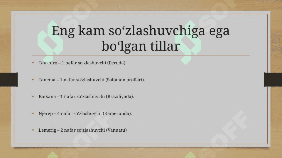 Tillar haqida qiziqarli faktlar 3