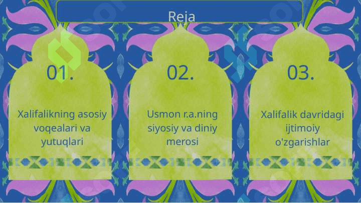 Usmon roziyallohu anhuning xalifalik davri 2
