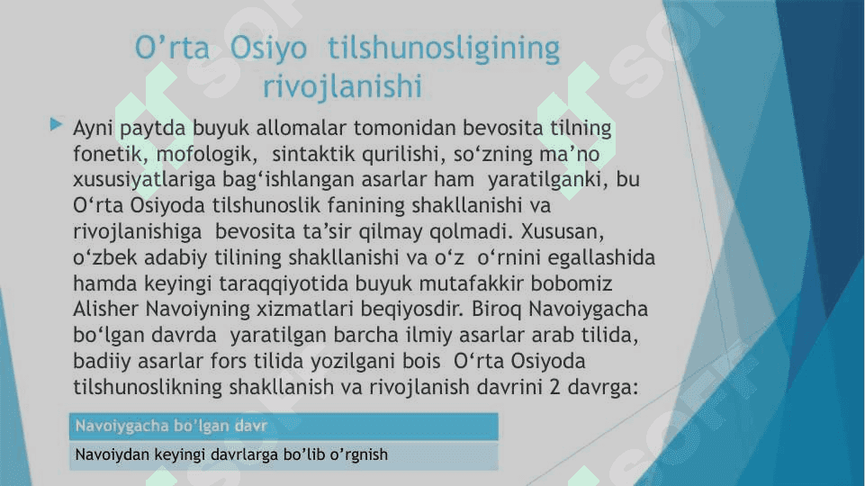 O’rta Osiyo tilshunosligi 3