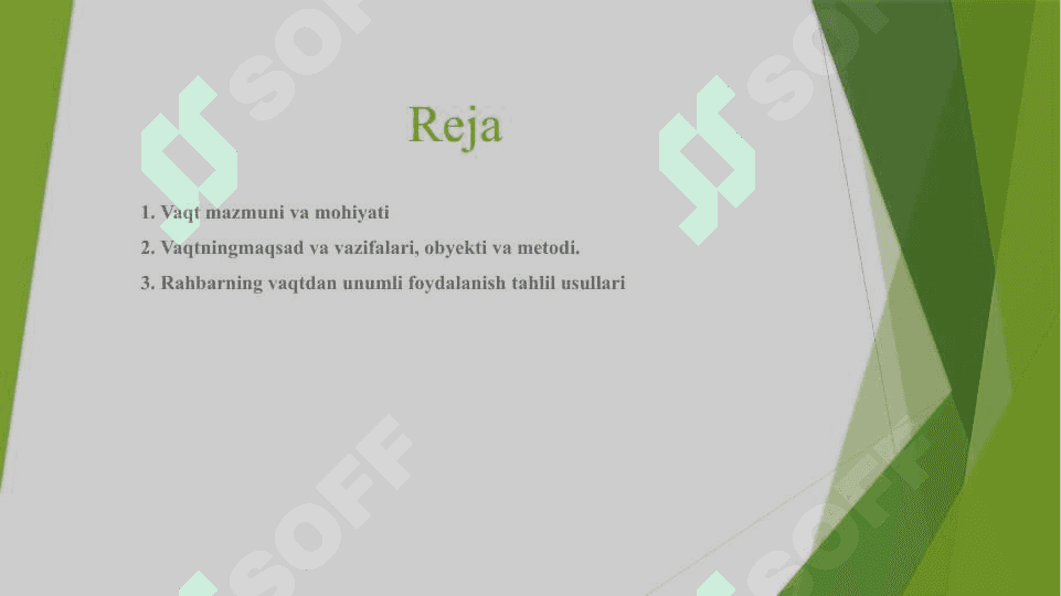 Rahbarning vaqtdan unumli foydalanishi 2