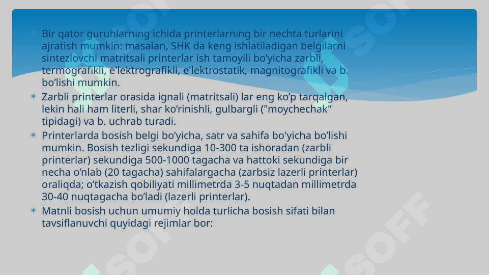 BIR VAZIFALI VA KO’P VAZIFALI PRINTERLAR 4