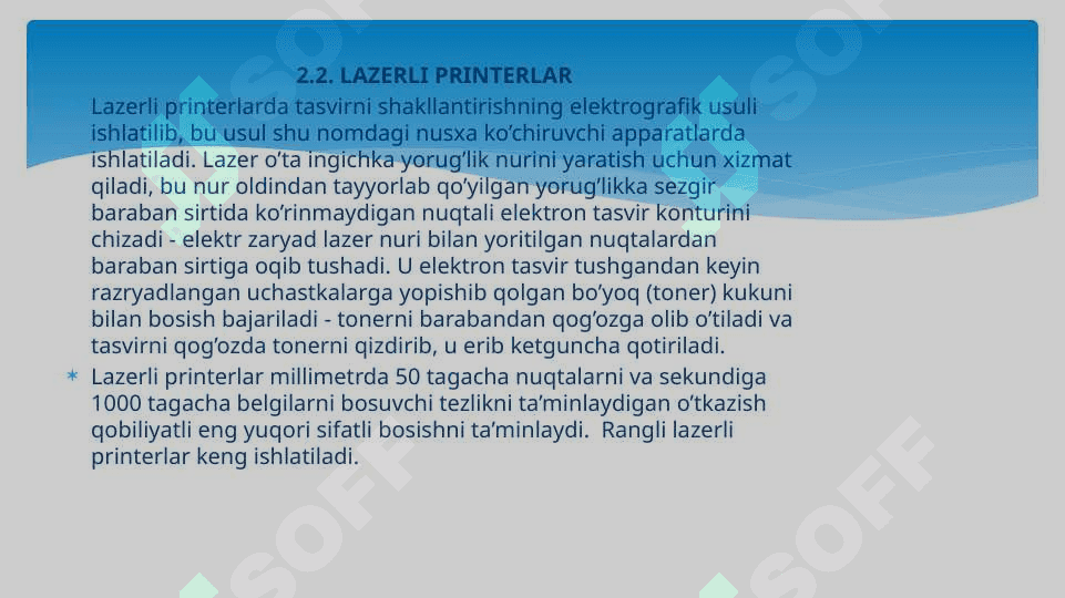 BIR VAZIFALI VA KO’P VAZIFALI PRINTERLAR 5