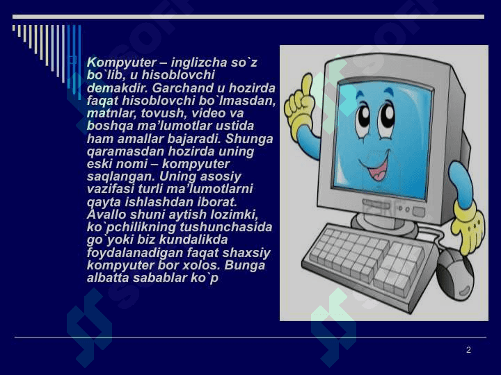 Kompyuter va uning turlari 2