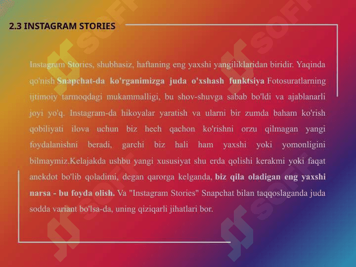 FACEBOOK VA INSTAGRAM TARMOG’IDA ISHLASH 8