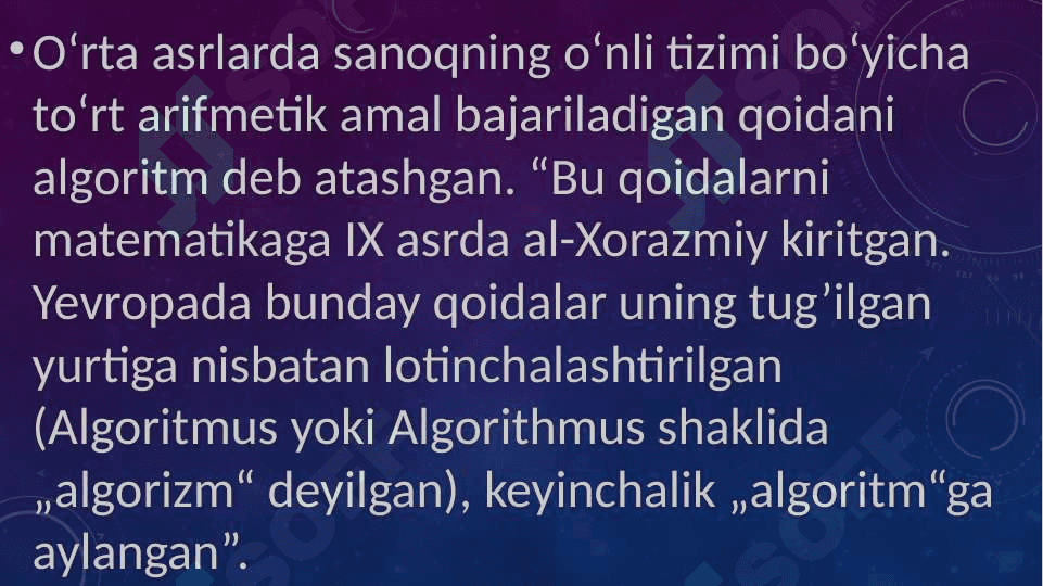 Algoritm.Algoritm turlari. Algoritni tuzish 3