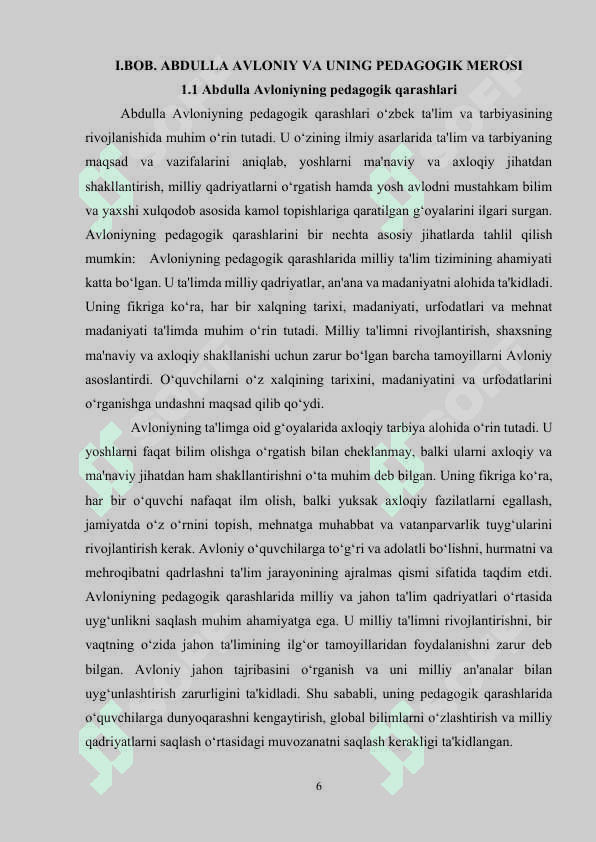 Sinf rahbarining ma‘naviyma‘rifiy ishlarida Abdulla Avloniyning ilmiy merosidan foydalanish. 6