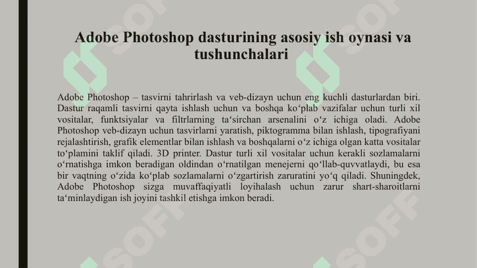 Adobe Photoshopda rasmni qayta ishlash tehnikasi. Tasvirlarni tuzatish va qaytarish turlari 3