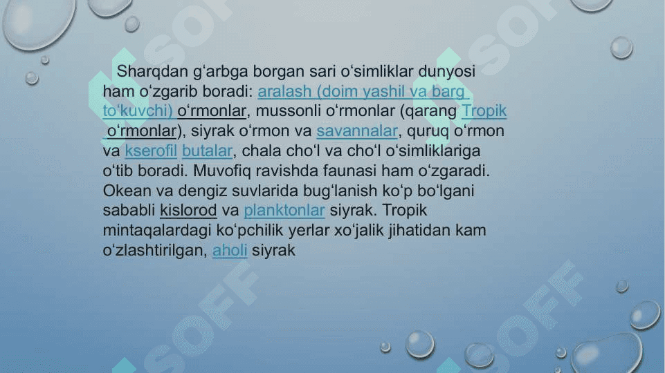 Tuproqshunoslik tuproqlar geografiyasi 8