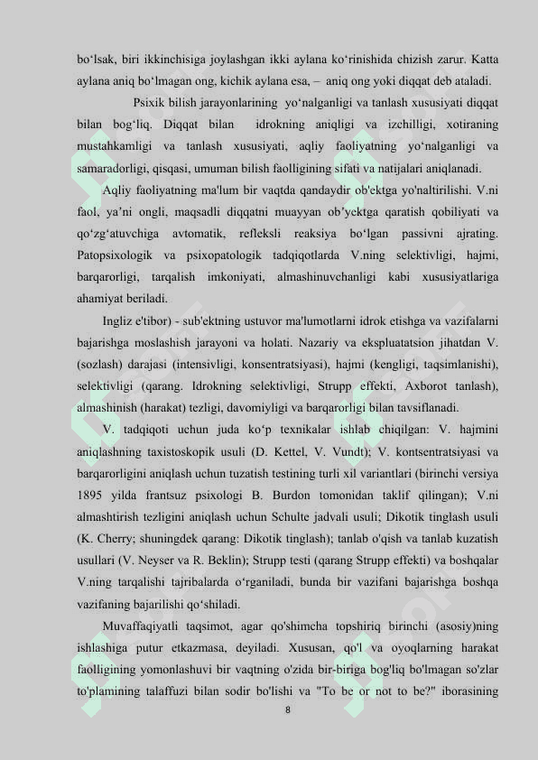 DIQQAT TURLARI KLASIFIKATSIYASI 7