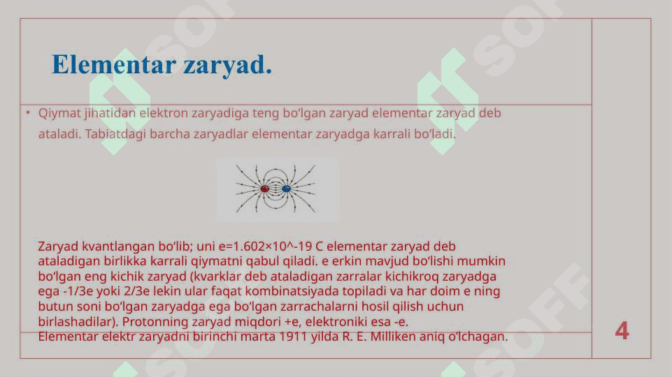 Kulon qonuni. Elementar zaryad 4